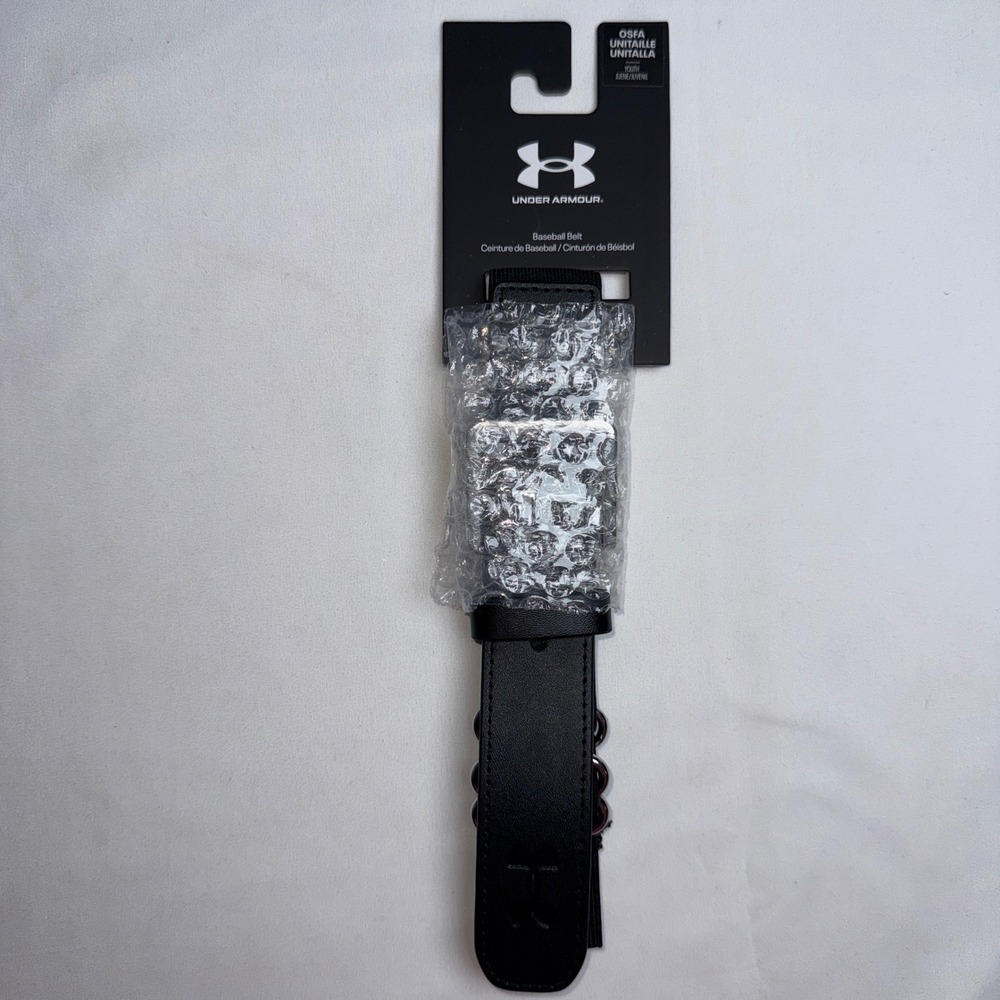 Under Armour Youth Baseball Softball Belt Black Adjustable OS